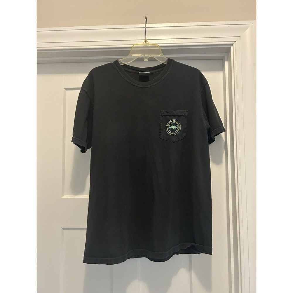 Unisex Large Comfort Colors Wicked Weed Brewing Co Graphic Beer Pocket Tee Black